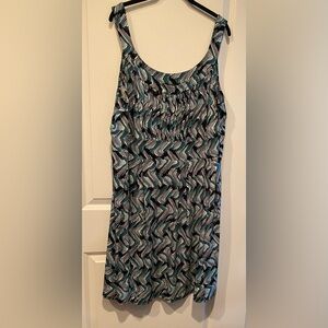 Stylish Black and Blue Patterned Skirt